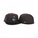 Brown Spring Training New York Mets Black Visor Gray Bottom Shea Stadium Side Patch New Era 59Fifty Fitted