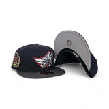 Navy Blue Los Angeles Angels Dark Gray Visor Gray Bottom 35th Anniversary Side Patch New Era 59Fifty Fitted