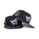 Navy Blue Los Angeles Angels Dark Gray Visor Gray Bottom 35th Anniversary Side Patch New Era 59Fifty Fitted