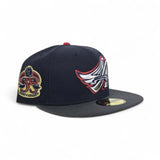 Navy Blue Los Angeles Angels Dark Gray Visor Gray Bottom 35th Anniversary Side Patch New Era 59Fifty Fitted