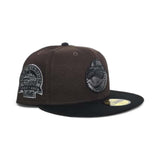 Brown Spring Training New York Mets Black Visor Gray Bottom Shea Stadium Side Patch New Era 59Fifty Fitted