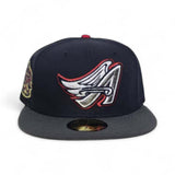Navy Blue Los Angeles Angels Dark Gray Visor Gray Bottom 35th Anniversary Side Patch New Era 59Fifty Fitted