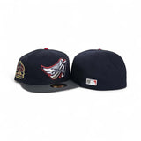 Navy Blue Los Angeles Angels Dark Gray Visor Gray Bottom 35th Anniversary Side Patch New Era 59Fifty Fitted