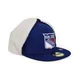 Royal Blue New York Rangers Gray Bottom Dogear New Era 59Fifty Fitted