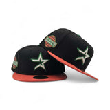 Black Houston Astros Orange Visor Gray Bottom 2005 World Series Side Patch New Era 59Fifty Fitted