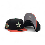 Black Houston Astros Orange Visor Gray Bottom 2005 World Series Side Patch New Era 59Fifty Fitted
