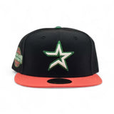 Black Houston Astros Orange Visor Gray Bottom 2005 World Series Side Patch New Era 59Fifty Fitted