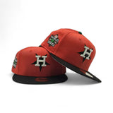 Orange Upside Down Houston Astros Black Visor Gray Bottom 2022 World Series Side Patch New Era 59Fifty Fitted