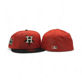 Orange Upside Down Houston Astros Black Visor Gray Bottom 2022 World Series Side Patch New Era 59Fifty Fitted