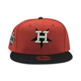 Orange Upside Down Houston Astros Black Visor Gray Bottom 2022 World Series Side Patch New Era 59Fifty Fitted
