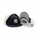 Navy Blue New York Yankees Gray Bottom Dogear New Era 59Fifty Fitted
