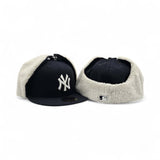 Navy Blue New York Yankees Gray Bottom Dogear New Era 59Fifty Fitted
