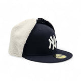 Navy Blue New York Yankees Gray Bottom Dogear New Era 59Fifty Fitted