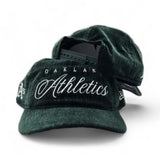 Dark Green Suede Team Script Oakland Athletics Gray Bottom New Era 19Twenty Adjustable Snapback