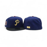 Royal Blue Philadelphia Phillies Black Visor Gray Bottom 100th Anniversary Side Patch New Era Fitted
