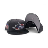 Dark Gray Tampa Bay Rays Black Visor Gray Bottom Tropicana Field Side Patch New Era Fitted