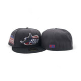 Dark Gray Tampa Bay Rays Black Visor Gray Bottom Tropicana Field Side Patch New Era Fitted