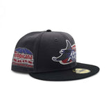 Dark Gray Tampa Bay Rays Black Visor Gray Bottom Tropicana Field Side Patch New Era Fitted
