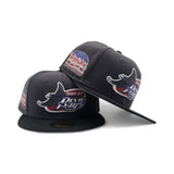Dark Gray Tampa Bay Rays Black Visor Gray Bottom Tropicana Field Side Patch New Era Fitted