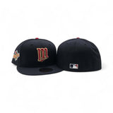 Black Minnesota Twins Green Bottom 1987 World Series Side Patch New Era 59Fifty Fitted