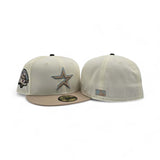 Off White Houston Astros Camel Visor Pink Bottom 45th Anniversary Side Patch New Era 59Fifty Fitted