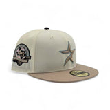 Off White Houston Astros Camel Visor Pink Bottom 45th Anniversary Side Patch New Era 59Fifty Fitted