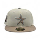 Off White Houston Astros Camel Visor Pink Bottom 45th Anniversary Side Patch New Era 59Fifty Fitted
