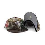 Real Tree Toronto Blue Jays Brown Visor Gray Bottom 1991 All Star Game Side Patch Halloween Pack New Era 59Fifty Fitted