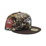 Real Tree Toronto Blue Jays Brown Visor Gray Bottom 1991 All Star Game Side Patch Halloween Pack New Era 59Fifty Fitted