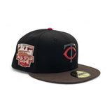 Black Minnesota Twins Brown Visor Gray Bottom 2014 All Star Game Side Patch Halloween Pack New Era 59Fifty Fitted