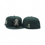Dark Green Los Angeles Angels Space logo Gray Bottom 40th Season Side Patch New Era 59Fifty Fitted
