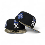 Black Kansas City Royals Real Tree Visor Icy Blue Bottom 50th Anniversary Side Patch New Era 59Fifty Fitted