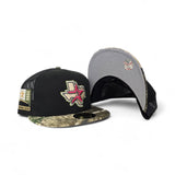 Black Trucker Houston Astros Real Tree Visor Gray Bottom 2000 Inaugural Season Side Patch New Era 59Fifty Fitted