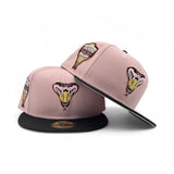 Pink Rouge Arizona Diamondbacks Black Visor Gray Bottom 1998 Inaugural Season Side Patch New Era 59Fifty Fitted