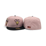 Pink Rouge Arizona Diamondbacks Black Visor Gray Bottom 1998 Inaugural Season Side Patch New Era 59Fifty Fitted