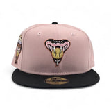 Pink Rouge Arizona Diamondbacks Black Visor Gray Bottom 1998 Inaugural Season Side Patch New Era 59Fifty Fitted
