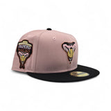 Pink Rouge Arizona Diamondbacks Black Visor Gray Bottom 1998 Inaugural Season Side Patch New Era 59Fifty Fitted