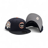 Navy Blue Chicago Cubs Black Visor Gray Bottom 1990 All Star Game Side Patch New Era 59Fifty Fitted