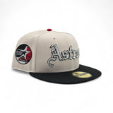Stone Houston Astros Black Visor Gray Bottom 35 Great Years Side Patch New Era 59Fifty Fitted