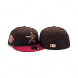 Brown Houston Astros Brick Red Visor Gray Bottom Space City Side Patch New Era 59Fifty Fitted