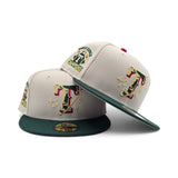Stone Texas Rangers Dark Green Visor Gray Bottom 2023 World Series Champions Side Patch New Era 59Fifty Fitted