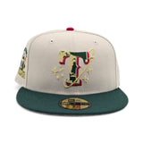 Stone Texas Rangers Dark Green Visor Gray Bottom 2023 World Series Champions Side Patch New Era 59Fifty Fitted