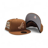 Toasted Peanut Atlanta Braves Gray Bottom 1995 World Series Champions Side Patch New Era 59Fifty Fitted