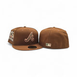 Toasted Peanut Atlanta Braves Gray Bottom 1995 World Series Champions Side Patch New Era 59Fifty Fitted
