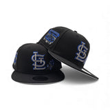 Black St. Louis Cardinals Rose Gray Bottom Busch Stadium Final Season Side Patch New Era 9Fifty Snapback