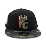 Black Kansas City Royals Camo Visor Gray Bottom 2012 All Star Game Side Patch New Era 9fifty Snapback