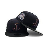 Navy Blue Texas Rangers Upside Down Logo Black Visor Gray Bottom 1995 All Star Game Side Patch New Era Snapback
