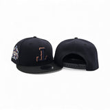 Navy Blue Texas Rangers Upside Down Logo Black Visor Gray Bottom 1995 All Star Game Side Patch New Era Snapback