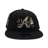 Black Atlanta Braves Lighting Logo Gray Bottom 1995 World Series Welcome To The Show Side Patch New Era 9Fifty Snapback