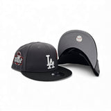Dark Gray Los Angeles Dodgers Palm Tree Black Visor Gray Bottom 2024 World Series Champions Side Patch New Era 9Fifty Snapback